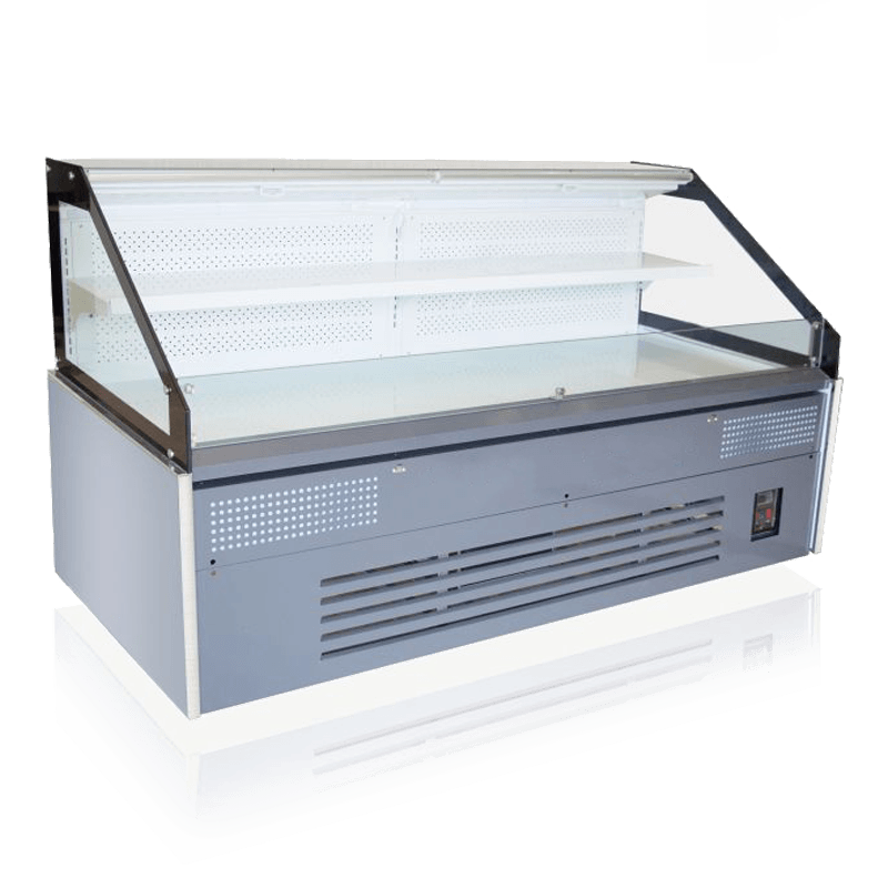 ตู้โชว์ตู้เย็นแบบเปิดชั้นเดียวระบายความร้อนด้วยอากาศมัลติฟังก์ชั่น (แบบทาสี)