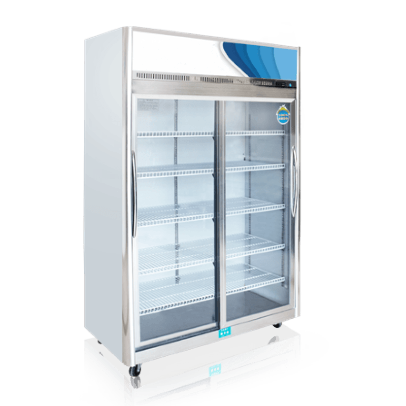 ตู้แช่แข็งดิสเพลย์สีโรสโกลด์ ชนิด C